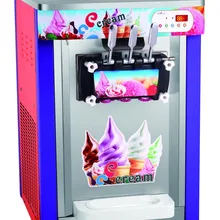 Лидер продаж 22-25l столешницы автоматический Мороженое машина ресторан homeuse Мороженое чайник оборудования 3 вкусы насадки 220 В