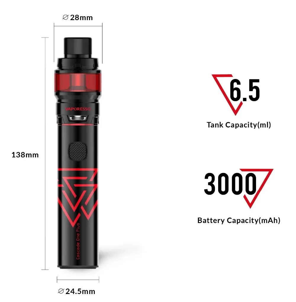 New Arrival Electronic Cigarette Kit Original Vaporesso Cascade One Plus SE Kit 3000mAh Battery 6.5ml All in One Pen Vape Kit (2)