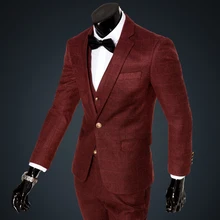 Реальное изображение 3 шт. винно Серый Жених смокинги для женихов однобортный женихов на заказ Slim Fit Best человек костюм(куртк