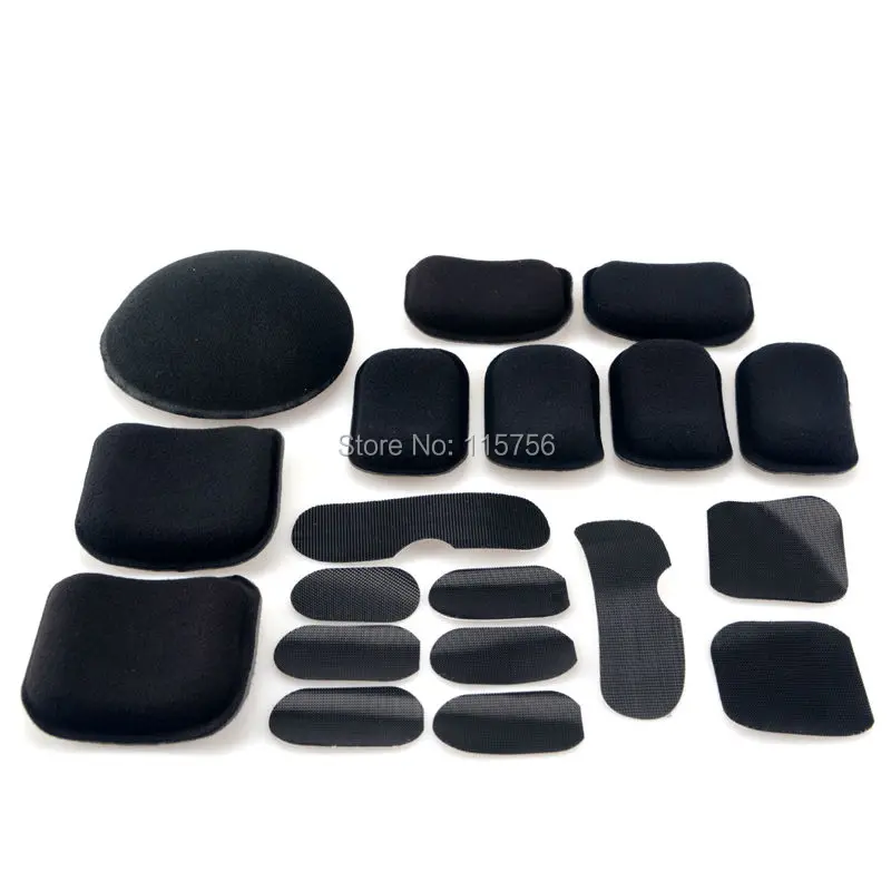 

19Pcs/set Combat Paintball Airsoft Tactical Military Helmet Pads Hunting Helmet Protective Pad EVA NL801