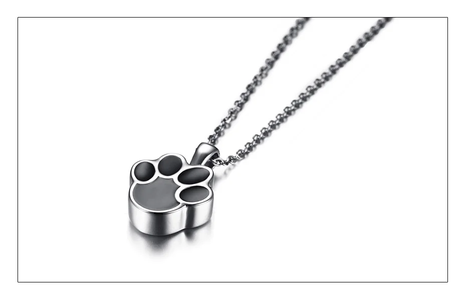 Meaeguet Dog Claws Ash Necklace Cremation Urn Necklace & Pendants For Women Memorials Jewelry Pet Casket Can be Open (4)