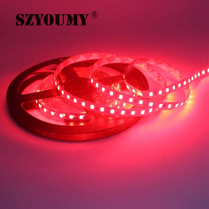 SZYOUMY DC12V 5 м/рулон 120 светодиодный/М 600 светодиодный s 2835 SMD IP20 Non-Водонепроницаемый гибкий Светодиодные ленты света холодный белый 200 м