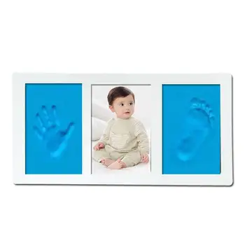 

Newborn Baby Handprint Footprint Photo Frame Handprint Mud Suit Safe Clean Non-Toxic Clean Hand And Foot Ink Pad For Baby Gift
