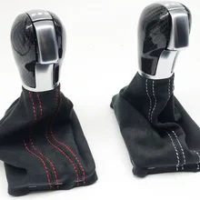 DSG ручка переключения передач из углеродного волокна с замшевыми сапогами для V W Golf 7 модификация автомобиля