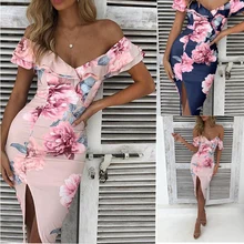 ZOGAA Floral Off Shoulder High Waist beach print Maxi Dresses women Summer plus size Sexy Skinny Slim Party Evening Long Dress ZOGAA Floral Off Shoulder High Waist beach print Maxi Dresses women Summer plus size Sexy Skinny Slim Party Evening Long Dress