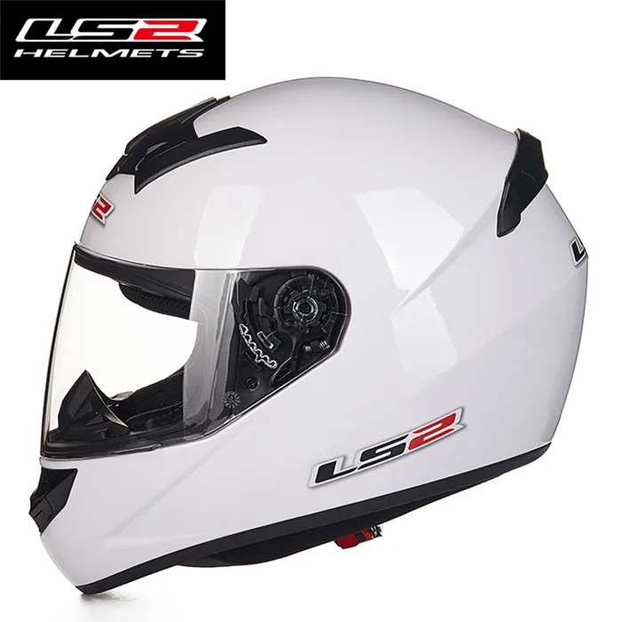 LS2 Шлемы FF352 петухи мотоцикл полный шлем Casco Capacete de motociclista скутер шлем для мужчин и женщин - Цвет: Solid White