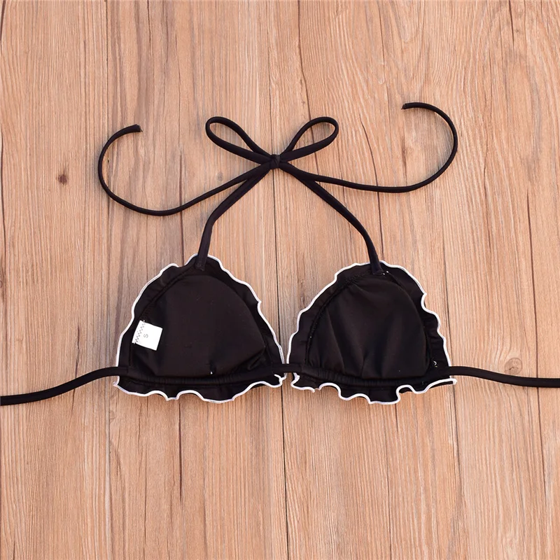 2019 Handmade Crochet Micro Thong Bikini Knitted Swimsuit Girls Brazilian Bikini Set Bralette Solid Halter Swimwear Women (19)