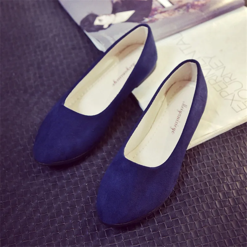 

2018 summer new women's shoes pointed shallow mouth flat shoes suede flat bottom lightweight comfortable women's shoes