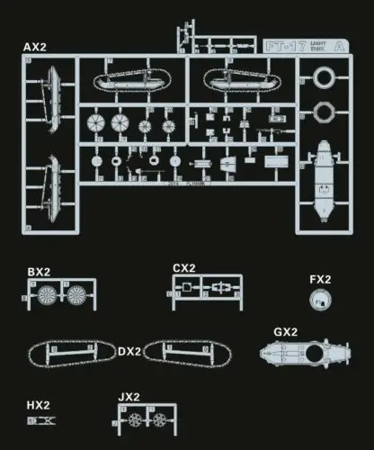 Flyhawk 1/72 FH3000 французский FT 17 лёгкий бак литая револьверная модель в