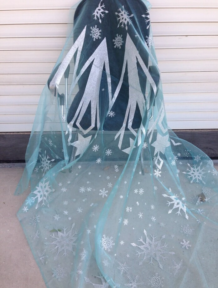

Cosplay Performe Stage Garment Lace Fabric ,Ice Queen Lace Fabric
