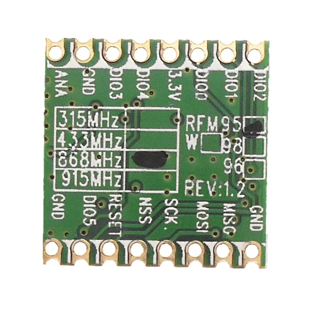 RFM95 20dBm 100 мВт 868 МГц 915 МГц DSSS распределенный спектр беспроводной модуль приемопередатчика SPI SX1278 SX1276 SMD lora модуль