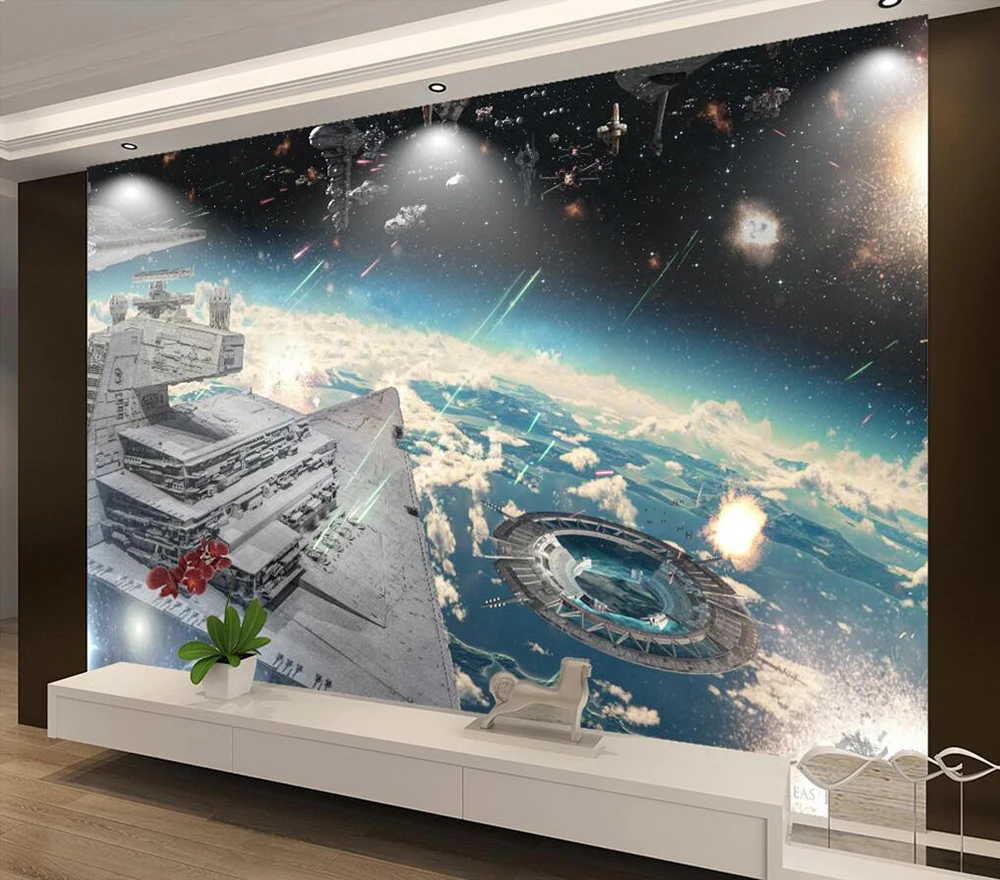 カスタム壁紙スターウォーズ宇宙船の背景の壁 Fabric Textile Wallcoverings Aliexpress カスタム壁紙スターウォーズ宇宙船の背景の壁 Fabric Textile Wallcoverings Aliexpress