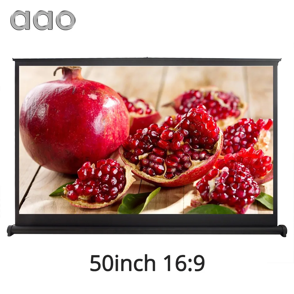 AAO 50 дюймов 16:9 проектор экран для офиса Бизнес встречи кино портативный складной