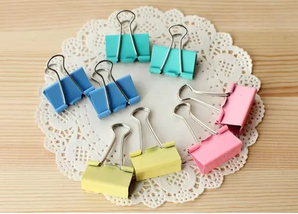 

60 Pcs Metal Assorted Color File Paper Binder Clips