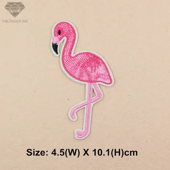 Flamingo patches for clothing girl flower applique stripes on clothes patches for clothing Embroidered patches ironing