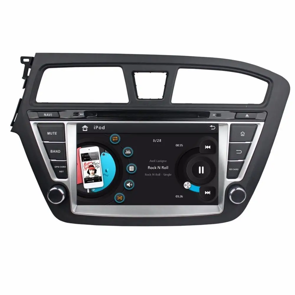 Perfect 8" in-dash Car DVD player with GPS(opt.),audio Radio stereo,USB/SD,AUX,BT/TV,car multimedia headunit for Hyundai I20 2014 2015 3
