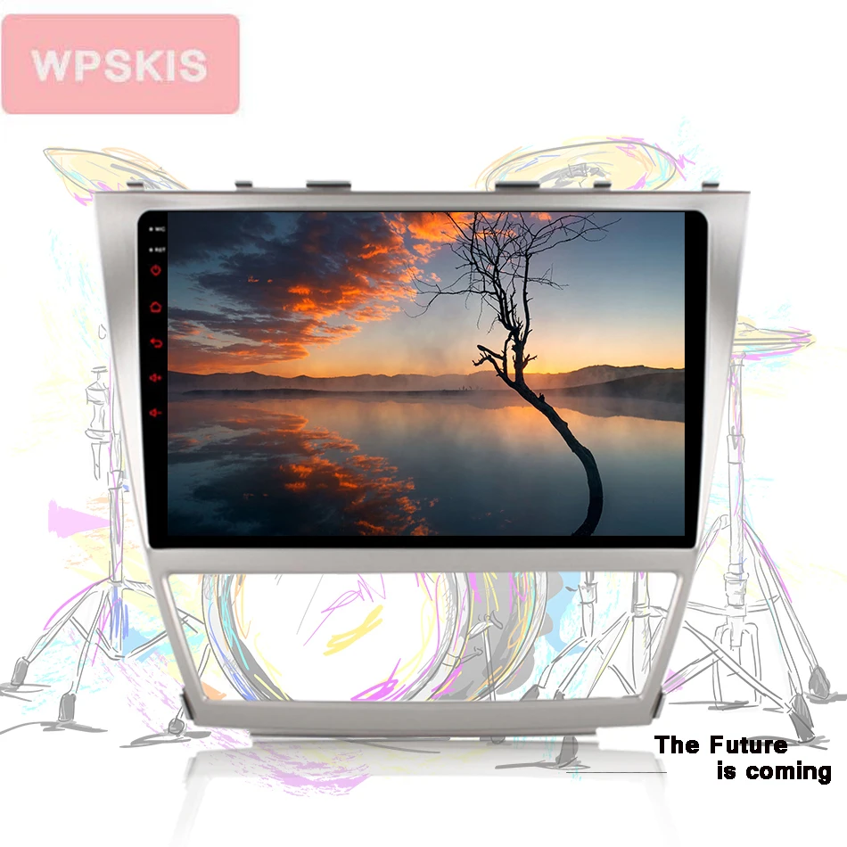 Discount Octa Core 1024*600 2Din Android 9.0 4GB RAM Car DVD For TOYOTA CAMRY AURION v40 2007-11 auto radio with google play 3