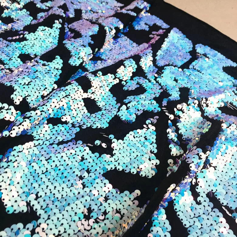 

Flocking Flannel Cloth Bottom Map Sequin Fabric Embroidered Glitter Fabric Textile Fabric Meter Telas De Algodon Para Patchwork