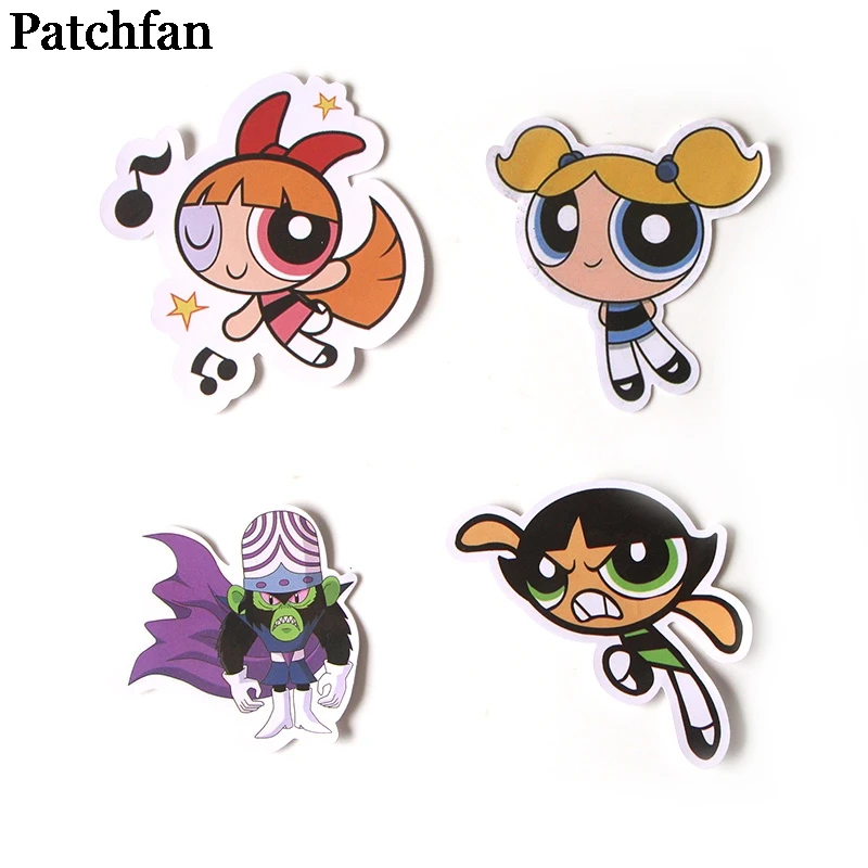 Patchfan 36 шт. Powerpuff девушки мультфильм забавные наклейки для скрапбукинга DIY ноутбук скейтборд мотоцикл домашние декоративные значки A2014