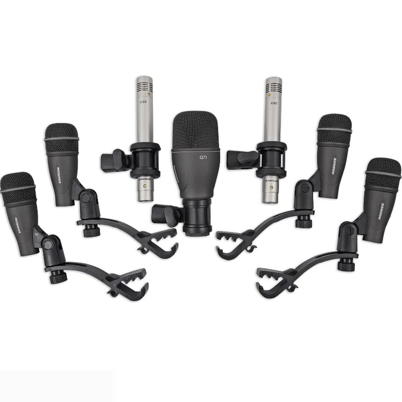 

SAMSON DK707 7-Piece Drum Mic Kit instrument recording condenser mic full-range microphone package for professional drummers