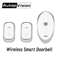 Wireless smart doorbell 2 Outdoor Transmitters + 1 Indoor Receiver Waterproof music Doorbells 100m Range Office Home door bell Wireless smart doorbell 2 Outdoor Transmitters + 1 Indoor Receiver Waterproof music Doorbells 100m Range Office Home door bell