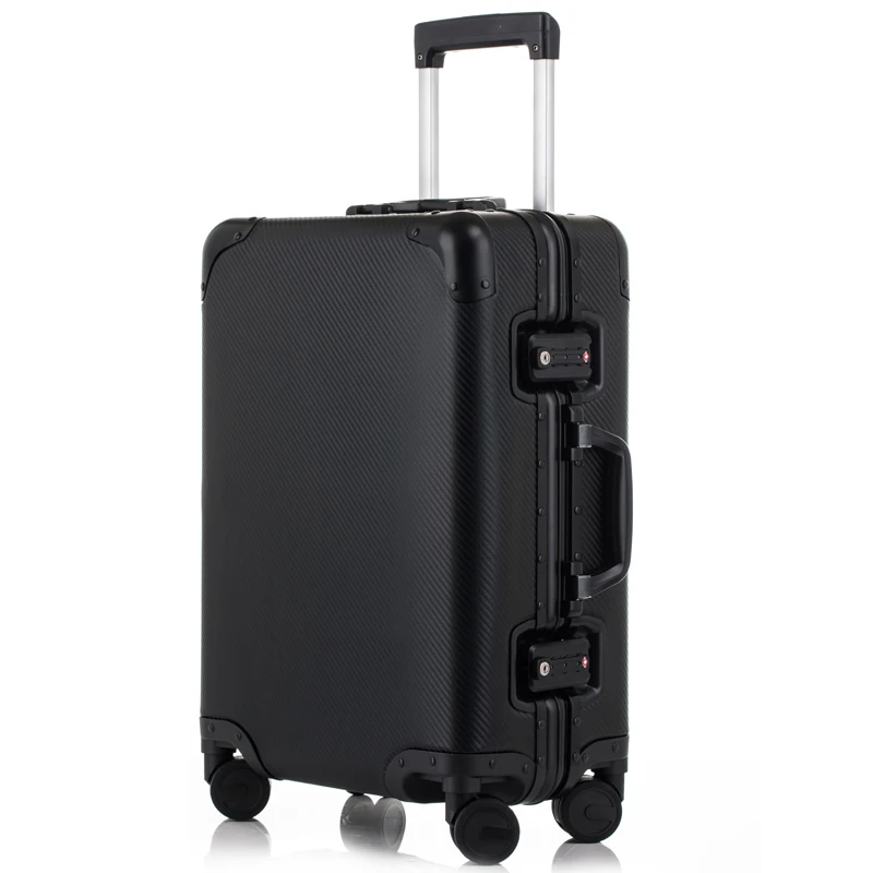 100 Aluminum 20'24'26'29'inch Men Rolling Luggage Trolley Solid Travel