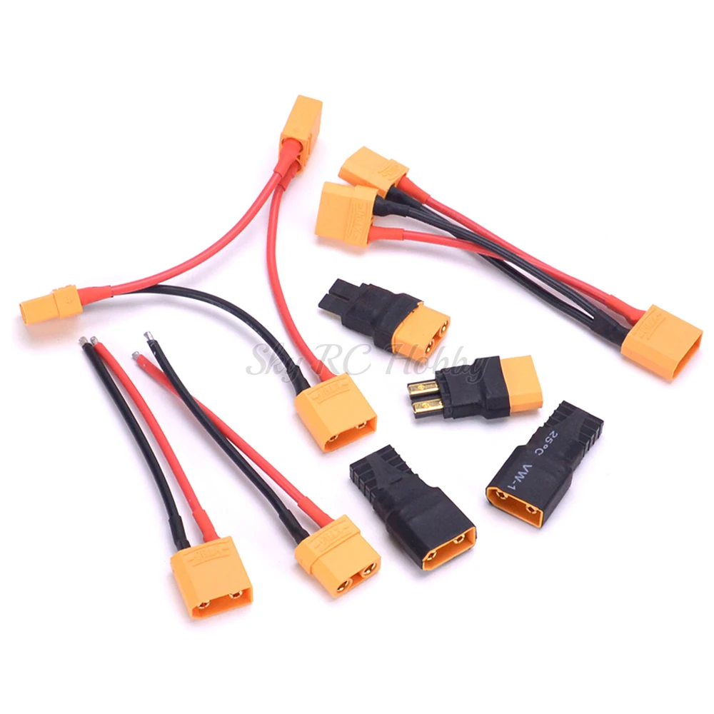 

XT90 Female / Male Connector with 14AWG Wire / Traxxas Connector TRX Style Plug for RC Lipo Battery Converter Adapter Connector