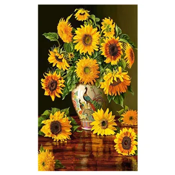 

New Round Diamond Diamond Flower Combination Modern Pattern DIY 5D Full Diamond Cross Stitch Kit Diamond Embroidery Artwork