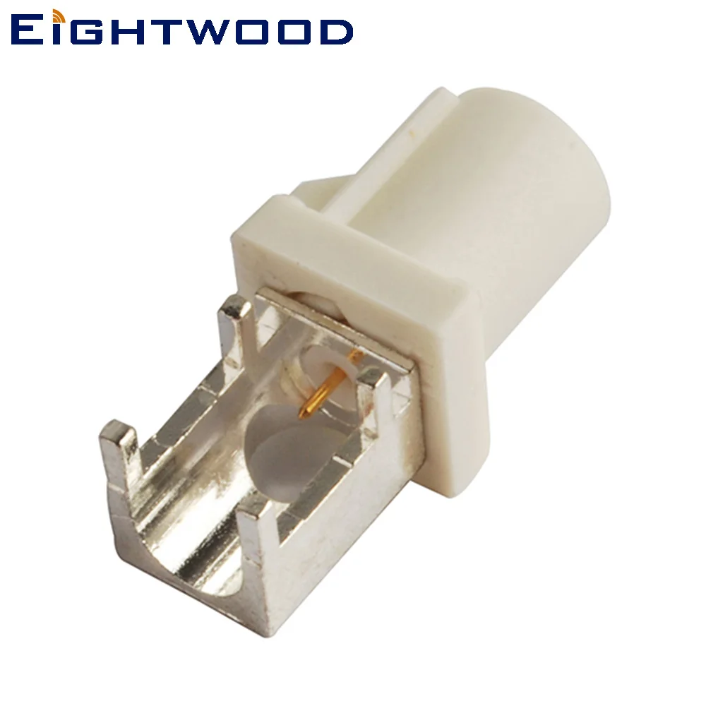 

Eightwood Fakra Plug End Launch PCB mount Right Angle Connector White/9001