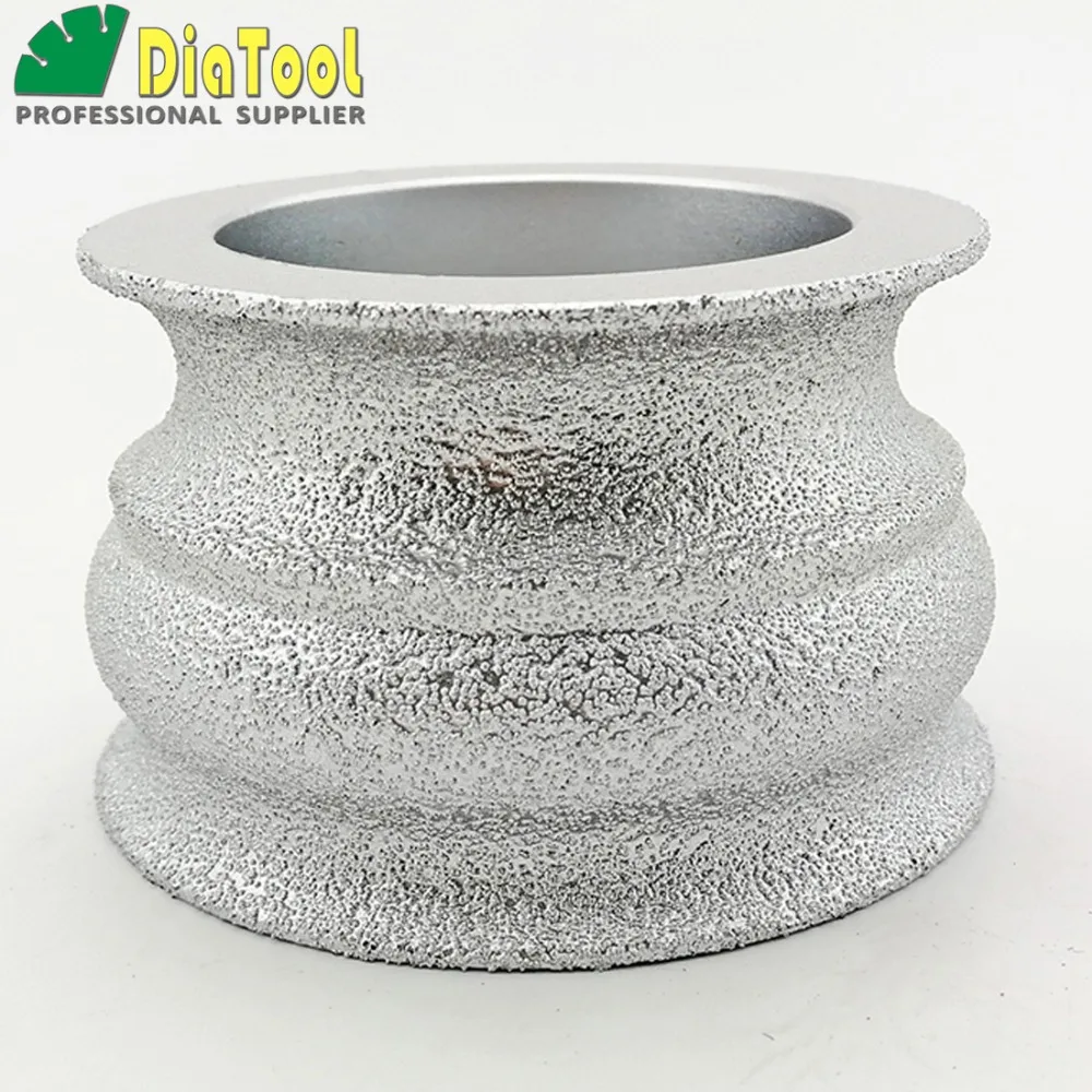 Diatool Dia75mmX45mm ВАКУУМНОЙ ПАЙКИ DIAMOND Шлифовальный круг для камня профиль