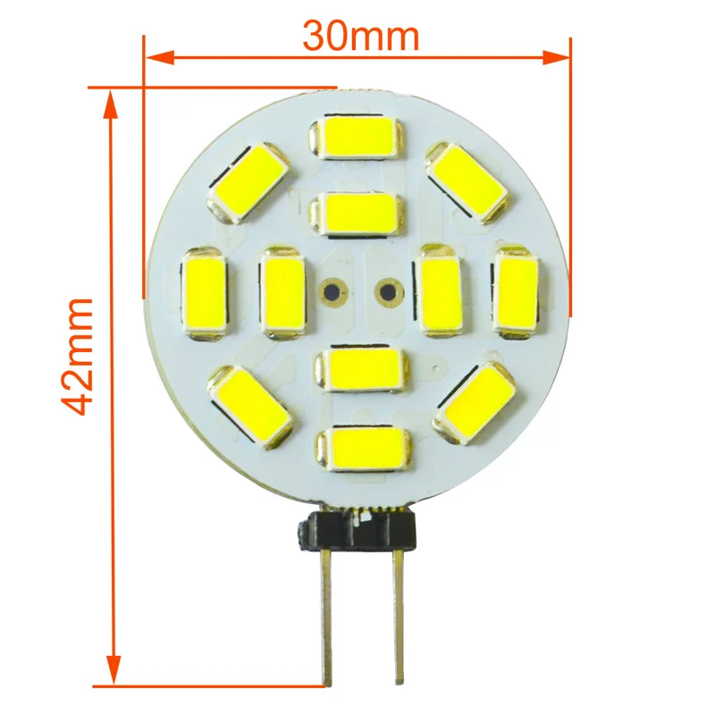 G4 свечи со светодиодными лампочками 12V 3W 12 * SMD5730 270LM теплый белый/холодный белый