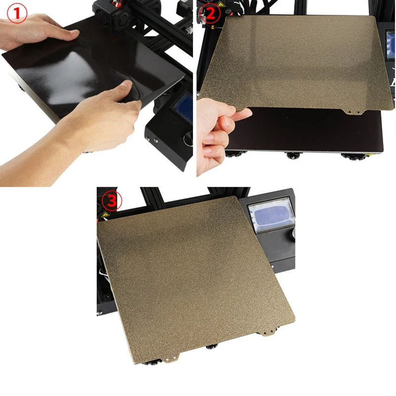 235x235 Ender 3 Двухсторонний текстурированный Pei пружинный стальной лист с порошковым покрытием Pei сборочная пластина для Ender 3-SCLL