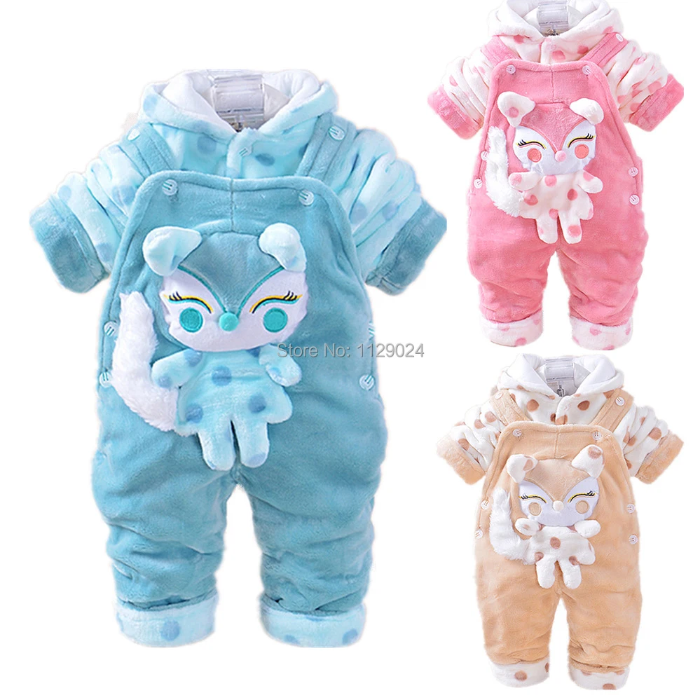 New Style Baby Winter Clothing Sets 3D Animal Fox Hooded ...