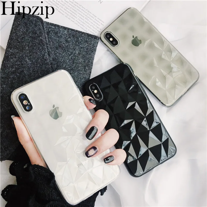 

Premium 3D Rhombus Diamond Texture Case For Samsung Galaxy S9 S8 Plus S7 Edge J3 J5 J7 2017 J4 A6 A8 2018 Transparent Soft Cover