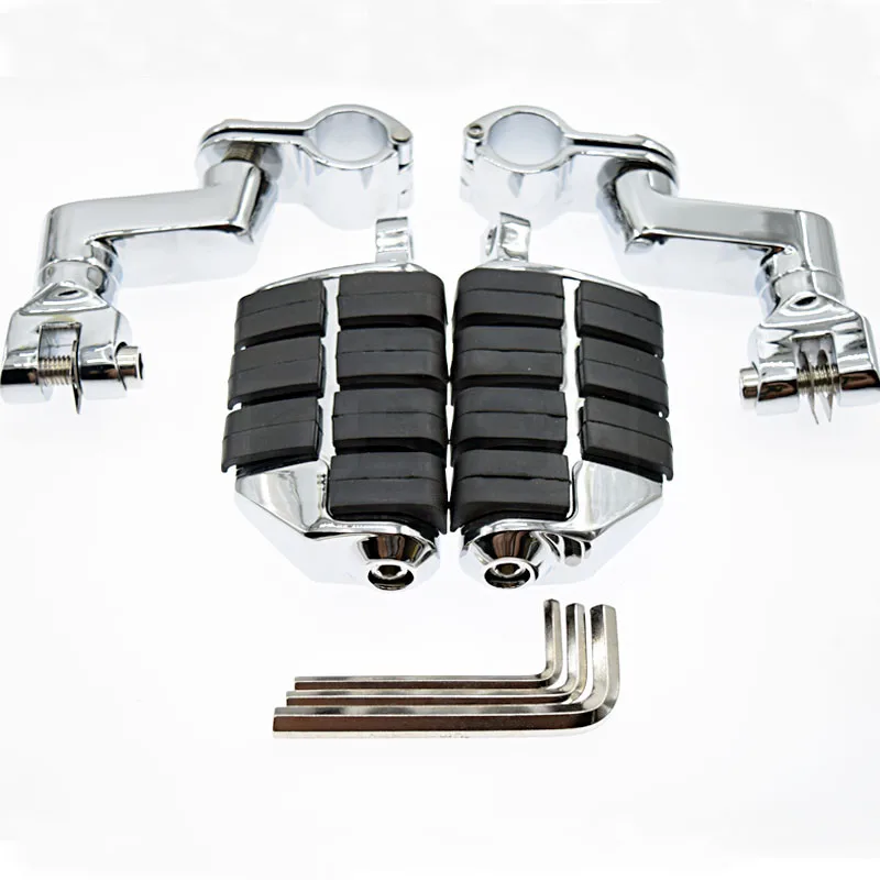 1" Kuryakyn Dually Highway Clamps Large Foot Pegs For Honda GoldWing