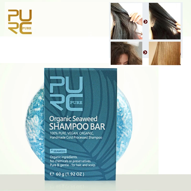 

PURC High Quality Seaweed Shampoo Bar 100% PURE And Seaweed Cold Processed Hair Shampoo No Chemicals Or Preservatives