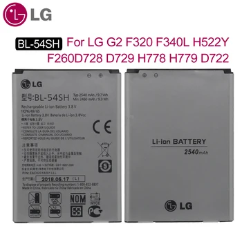 

Original For LG D722 Battery BL-54SH For LG G2 Battery BL 54SH F320 F340L H522Y D728 D729 H778 H779 Replacement Batteria 2460mAh