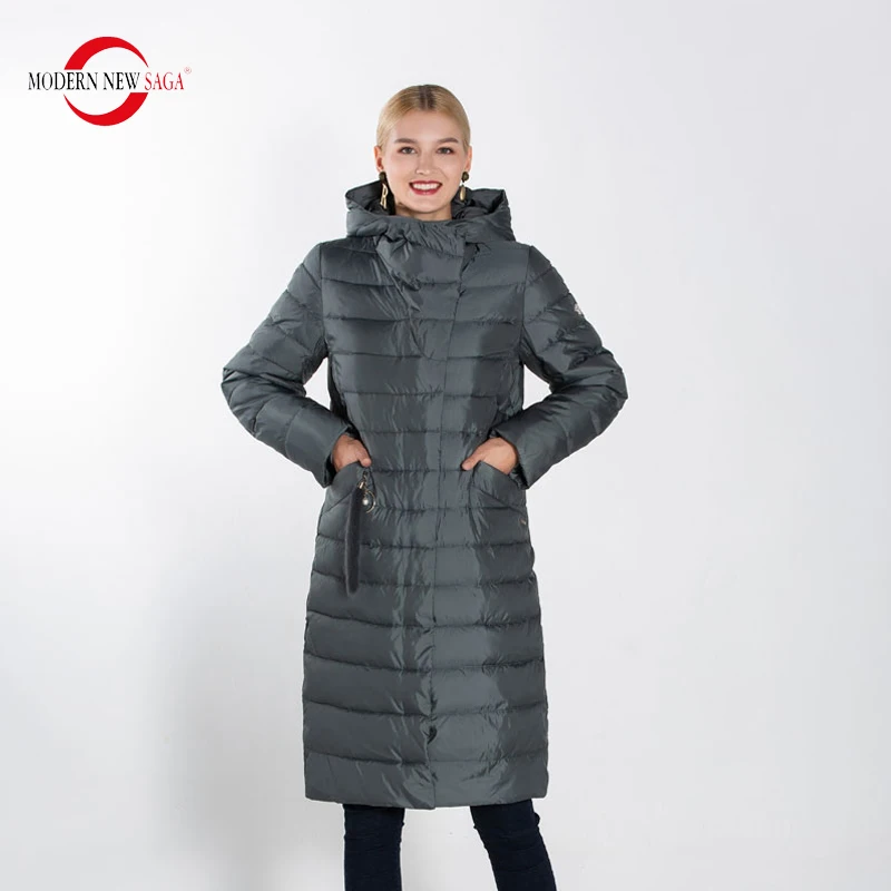 MODERN NEW SAGA Full Sizes Female Warm Winter Parkas Women Fashion Coat Ladies Casual Down Jacket Outwear Clothing For Women