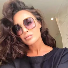 Новые Популярные Квадратные роскошные солнцезащитные очки, женские брендовые солнцезащитные очки двух цветов, женские солнцезащитные очки без логотипа, мужские солнцезащитные очки унисекс UV400