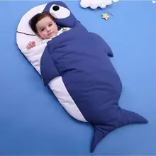 Акула спальный мешок новорожденных Коляски кровать пеленать одеяло обертывание постельные принадлежности милый ребенок спальный мешок для малышей