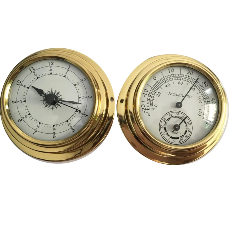 D96 Thermometer Hygrometer Barometer Watches Clock 2 Whole Set Weather