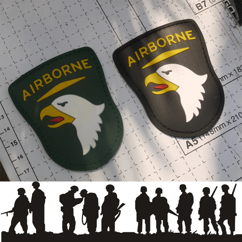 

WWII US ARMY 101ST AIRBORNE DIVISION PARATROOPER SHOULDER PATCH Screaming Eagles Applique Tongue Repro Badge Uniform patch