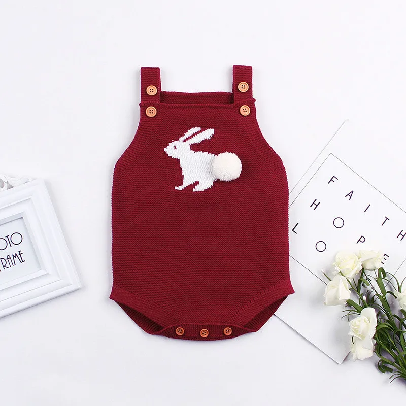 

Baby Bag Fart Sweater Vest Clothes Baby Boy Sleeveless Cartoon Bodysuit 2019 New Clothes Newborn Girl Climbing Knitted Pajama