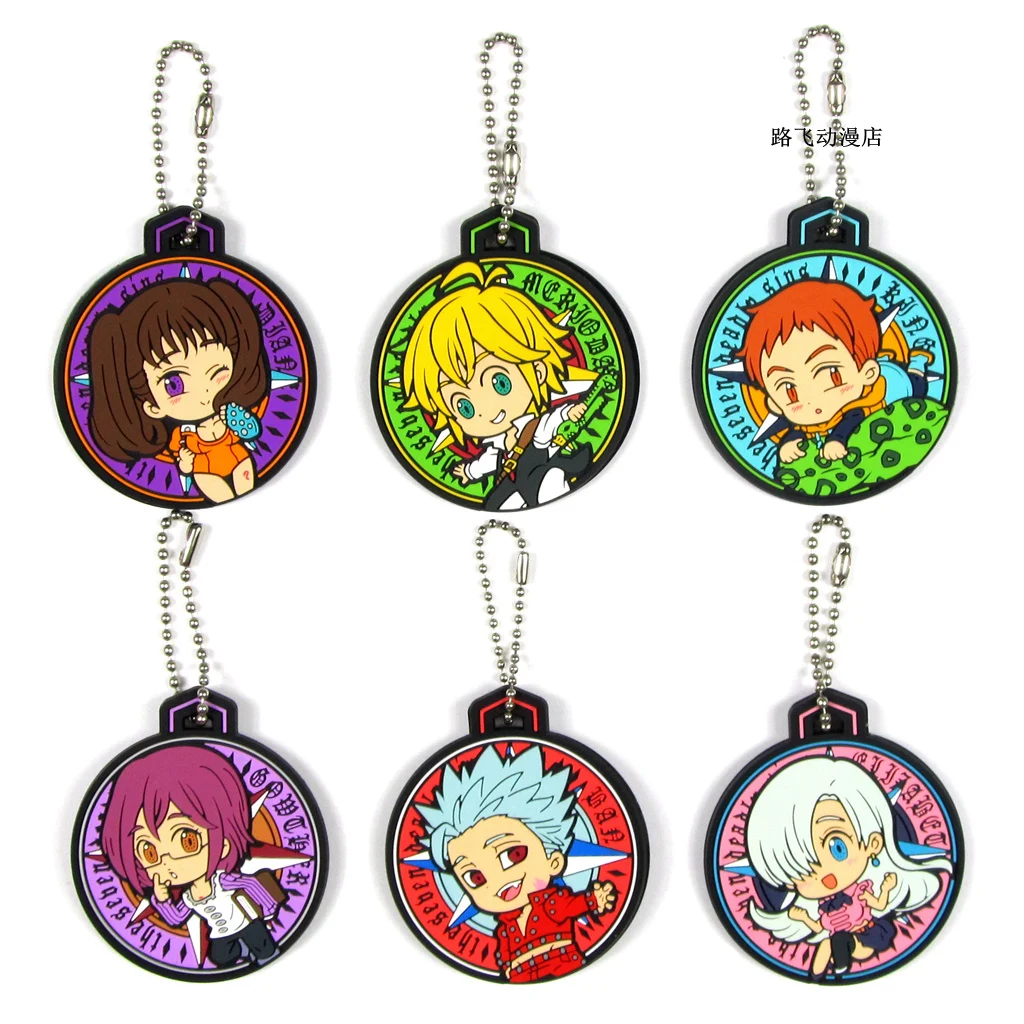 Аниме модель The Seven Deadly Sins экшн фигурка Meliodas Elizabeth Liones Diane Ban King Gowther Merlin Escanor брелок