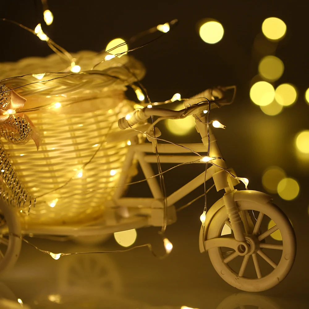 

8 Pack String Light 2 Meters 20 LED Battery Powered Operated IP65 Water Resistance Warm White Patio Garden Home Festival