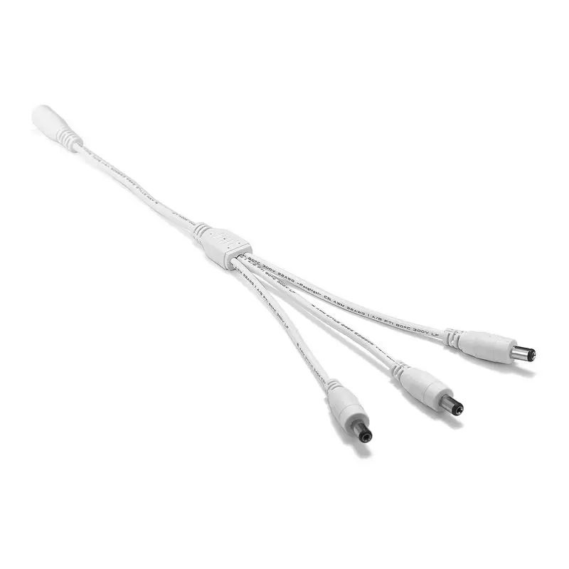 

5.5 x 2.1mm 1 To 3 Way DC Jack Splitter Power Extension Cable Jack Plug Connectors Splitter Wires For Power Adapter CCTV Camera