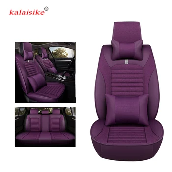 

kalaisike leather plus Flax universal car seat covers for Infiniti all model QX30 ESQ QX70 Q70 Q50 QX50 M G FX class car styling