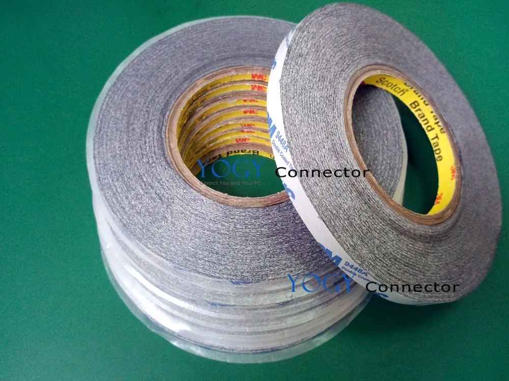 10x 9mm*50M 3M Black Adhesive Double Sided Sticky Tape 9448 for