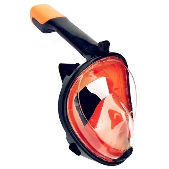 Full Face Snorkeling Mask Underwater Anti Fog Diving Mask Snorkel with Breathable Tube Swimming Training Scuba Diving Mask - Цвет: Orange