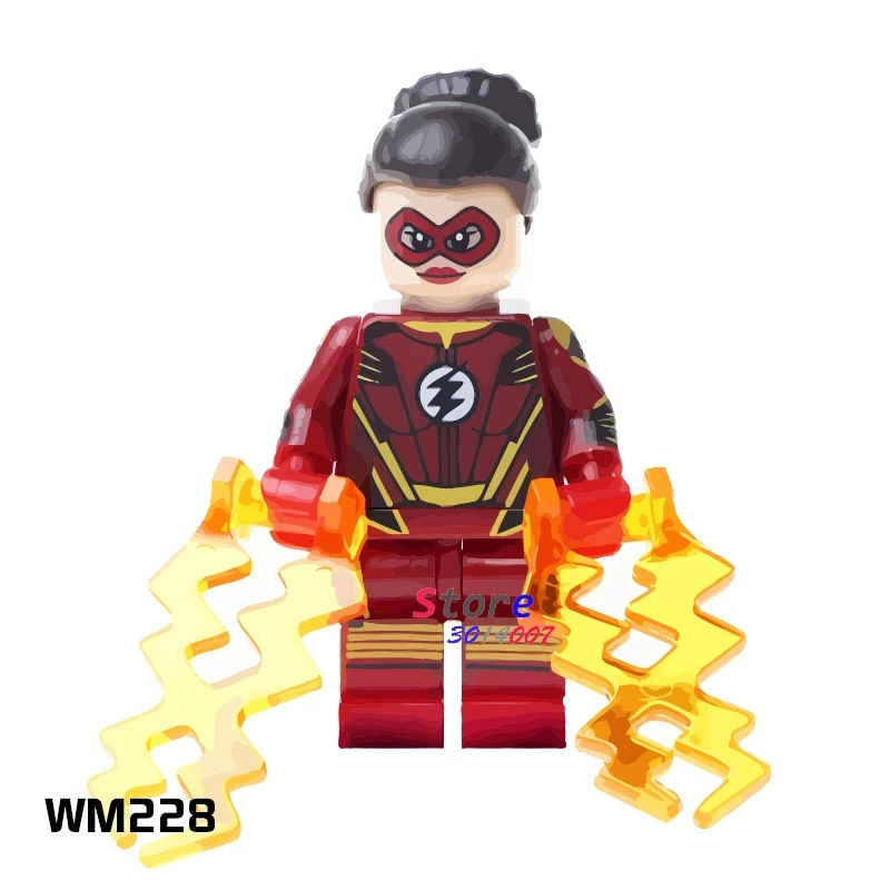 

1PCS model building blocks action superheroes Jesse Quick house hobby learning Dolls diy toys for children gift